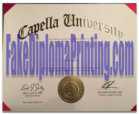 diploma cerificate for Capella University