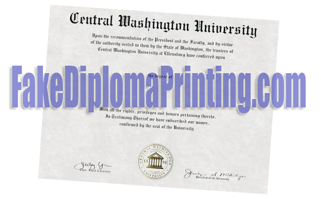 Central Washington University Diploma.
