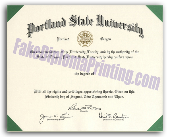 Portland State University Diploma
