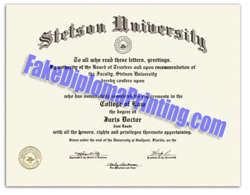 Stetson University Law Diploma