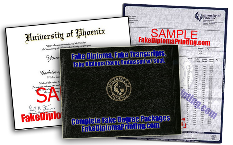 University of Phoenix Fake Diploma and Transcripts
