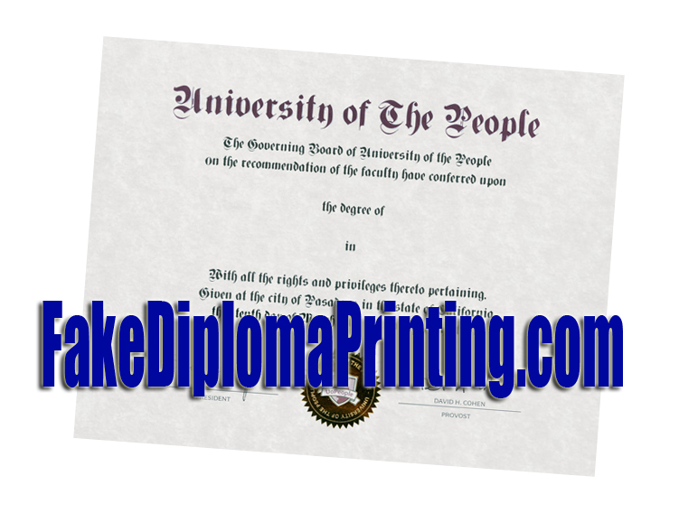 University of The People Diploma.