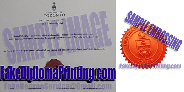 University of Toronto Replica Diploma