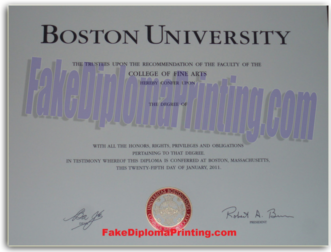 boston university diploma