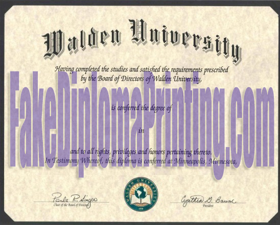 Walden University Diploma