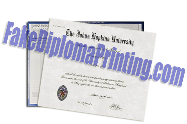 Johns Hopkins University Diploma.