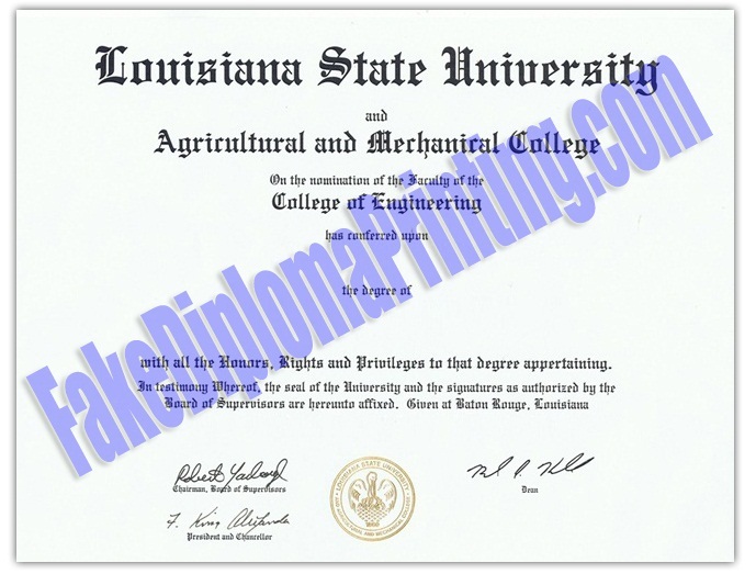 lousiana state university diploma