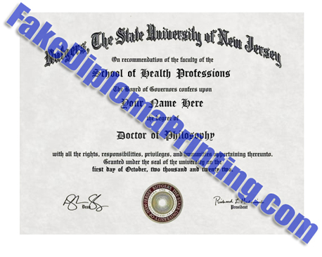 Rutgers The State University of New Jersey Diploma.