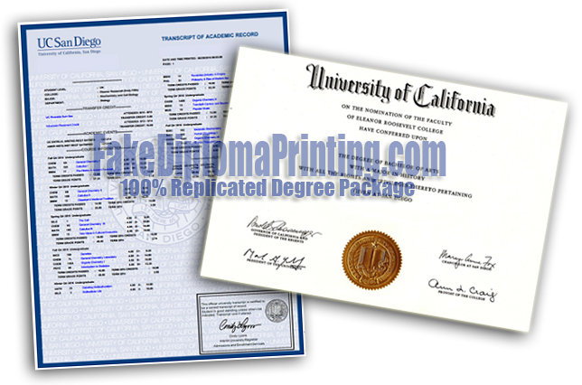 UCSD Diploma and Transcripts