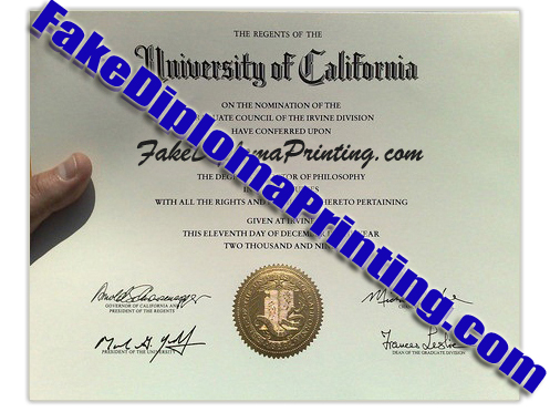 university of california replica diploma
