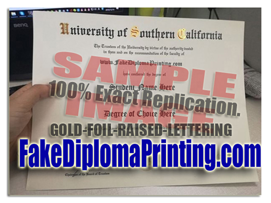 Replica Diploma Printed with Raised Lettering.